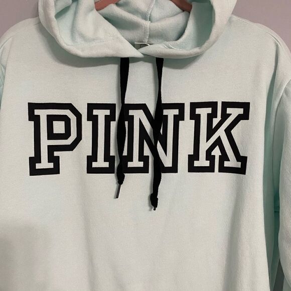 Pink Victoria’s Secret Women Fleece Women Hoodie Size L - Picture 2 of 6